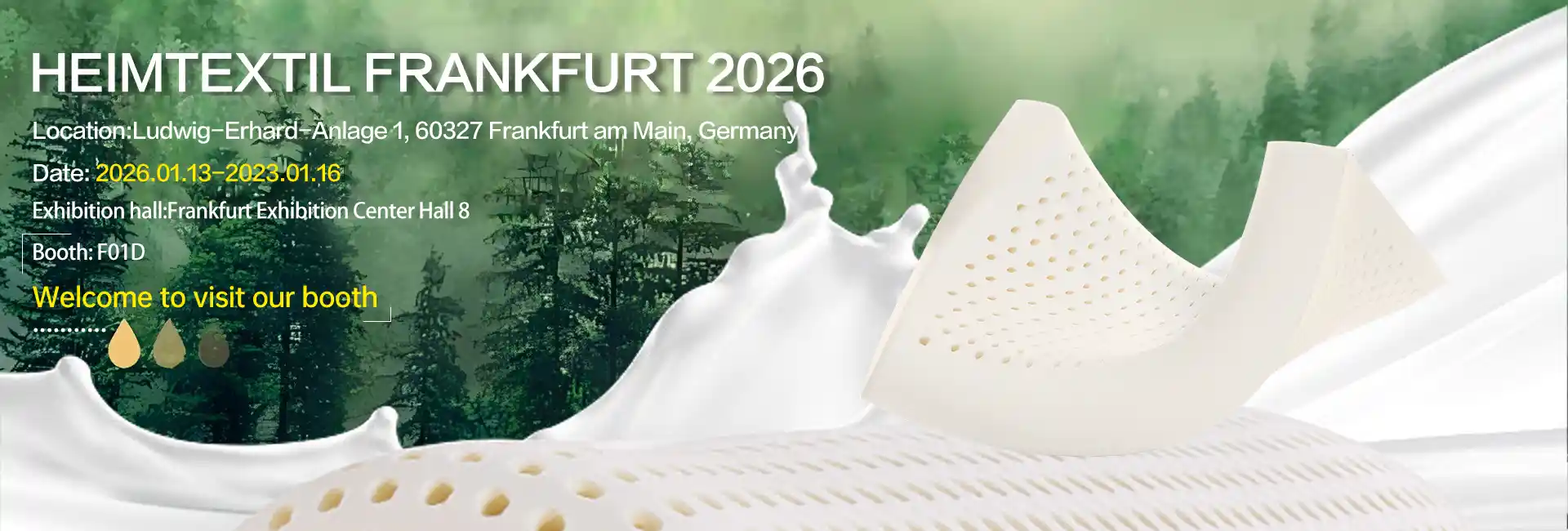 Spremni za Međunarodni sajam kućnog i komercijalnog tekstila 2026? Posjetite Jiasheng Latex na F01D